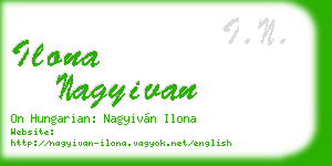 ilona nagyivan business card